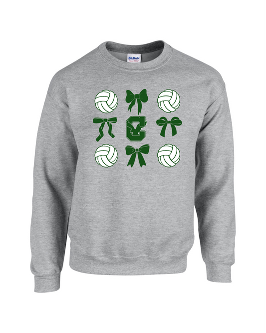 Youth Covenant Volleyball Fleece Crew Sweatshirt with Bows