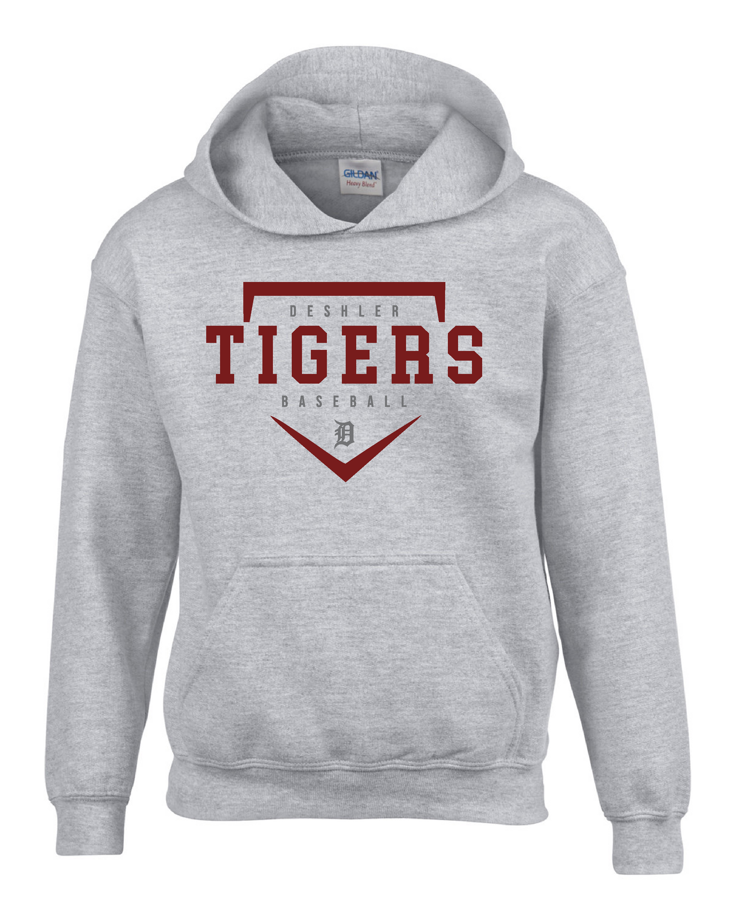 YOUTH Fleece Hooded Sweatshirt Deshler Tigers Baseball