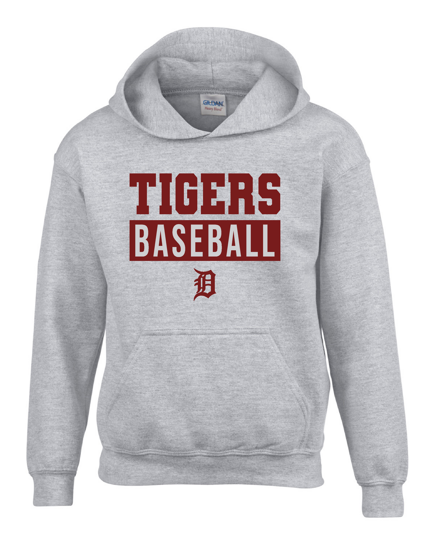 YOUTH Fleece Hooded Sweatshirt Tigers Baseball