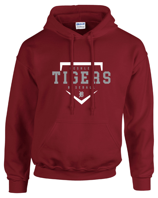 Fleece Hooded Sweatshirt Deshler Tigers Baseball