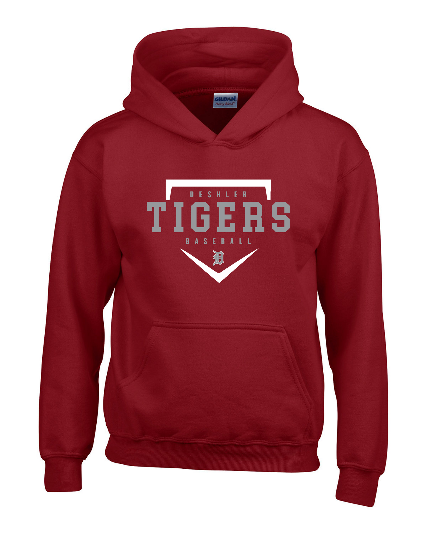 YOUTH Fleece Hooded Sweatshirt Deshler Tigers Baseball