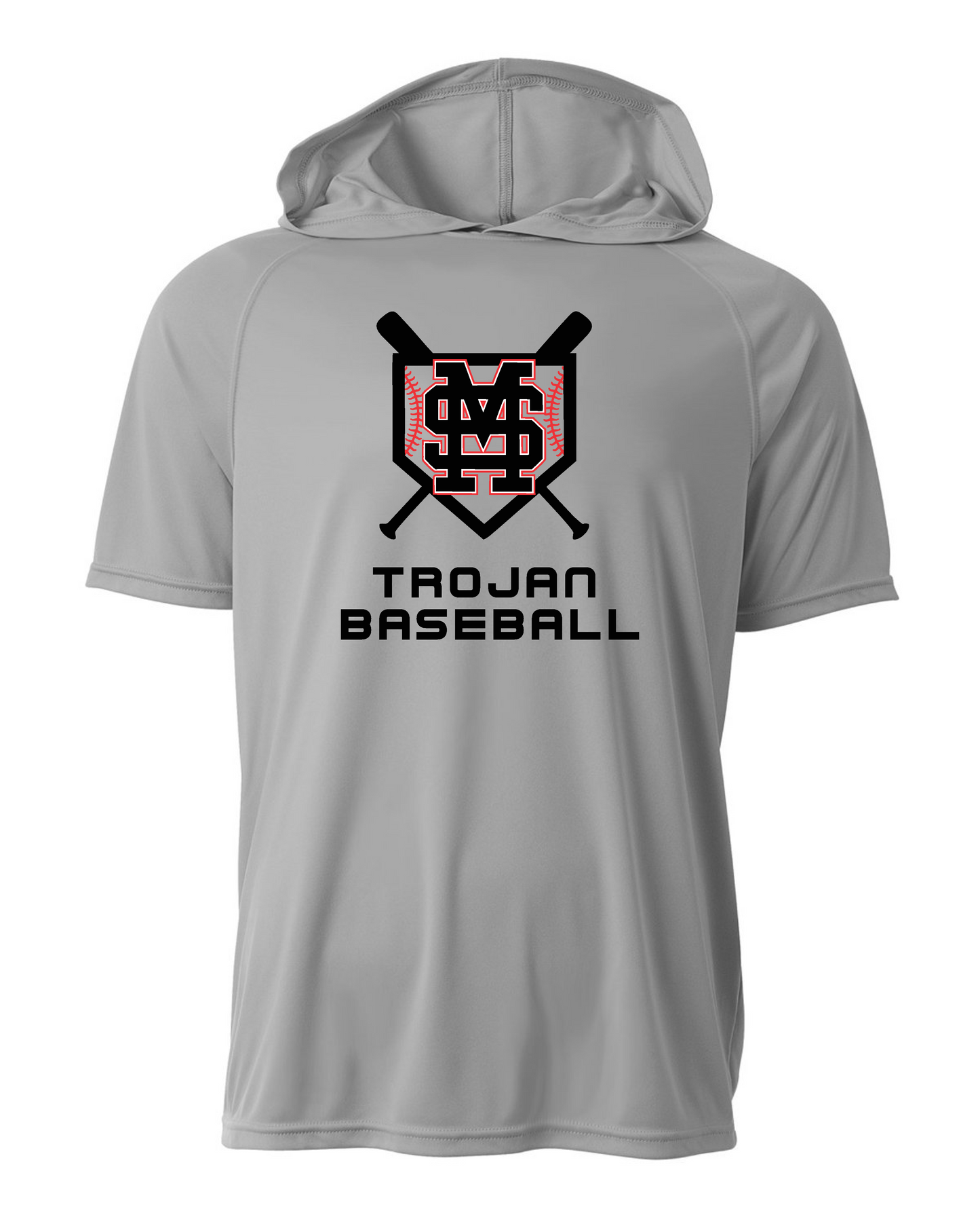 MS Trojans Baseball Hooded Tshirt