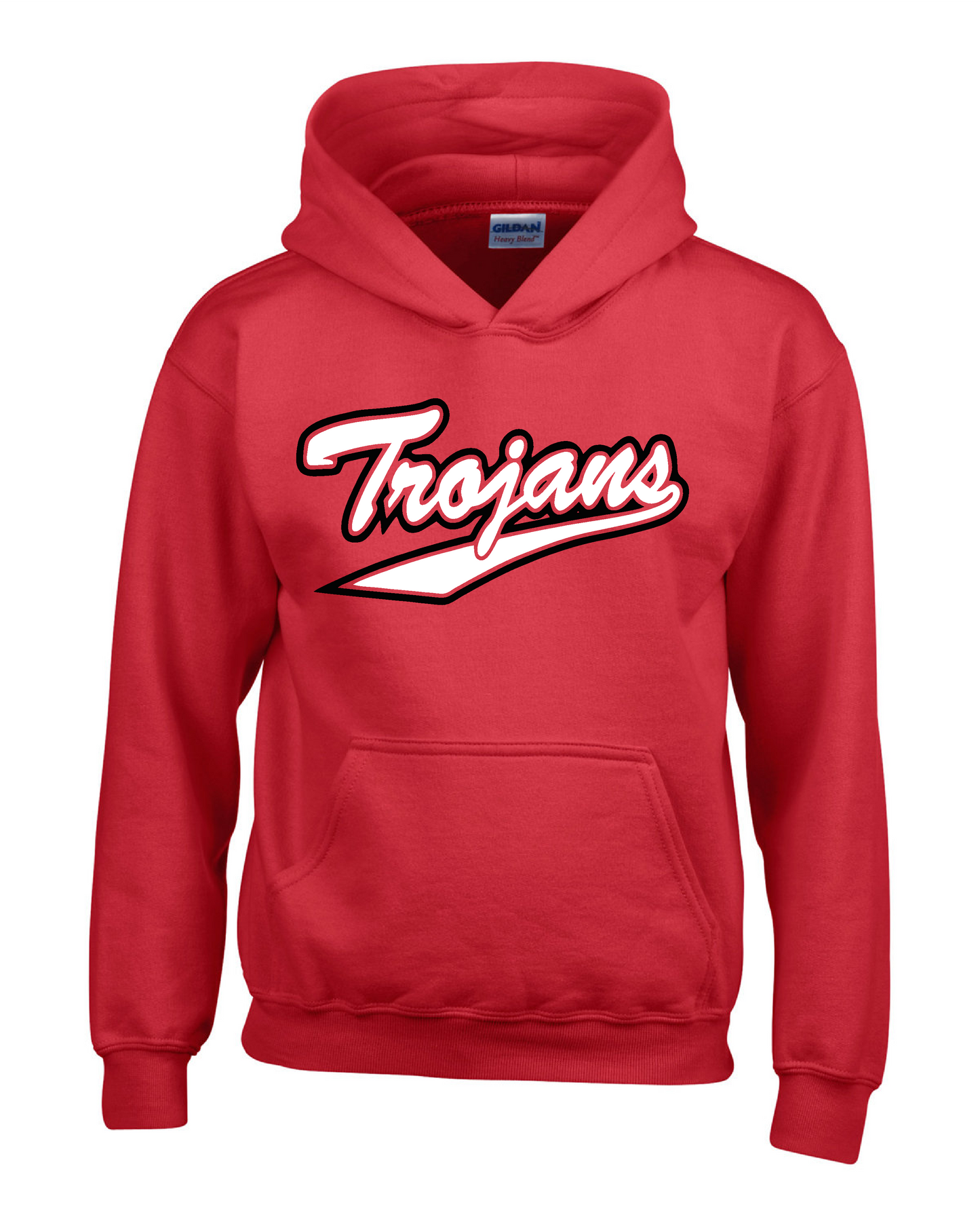 Fleece Hooded Sweatshirt Trojans Retro